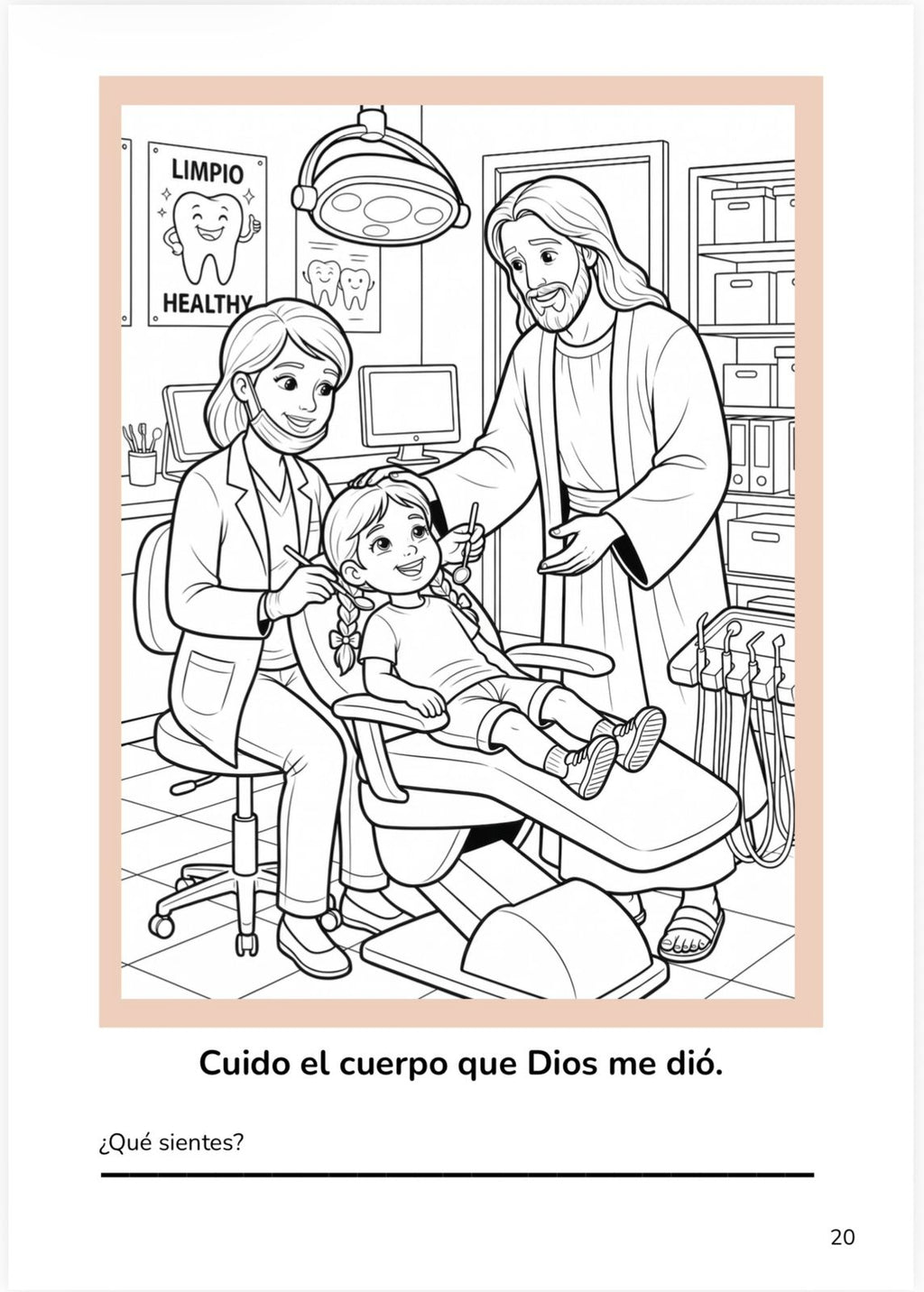 Libro para colorear "Jesús y yo " (Niña)(PDF descargable)