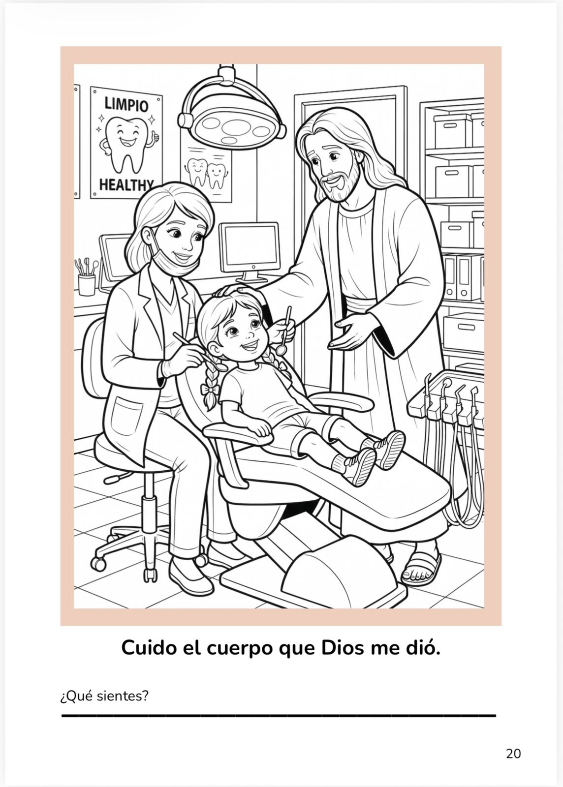 Libro para colorear "Jesús y yo " (Niña)(PDF descargable)