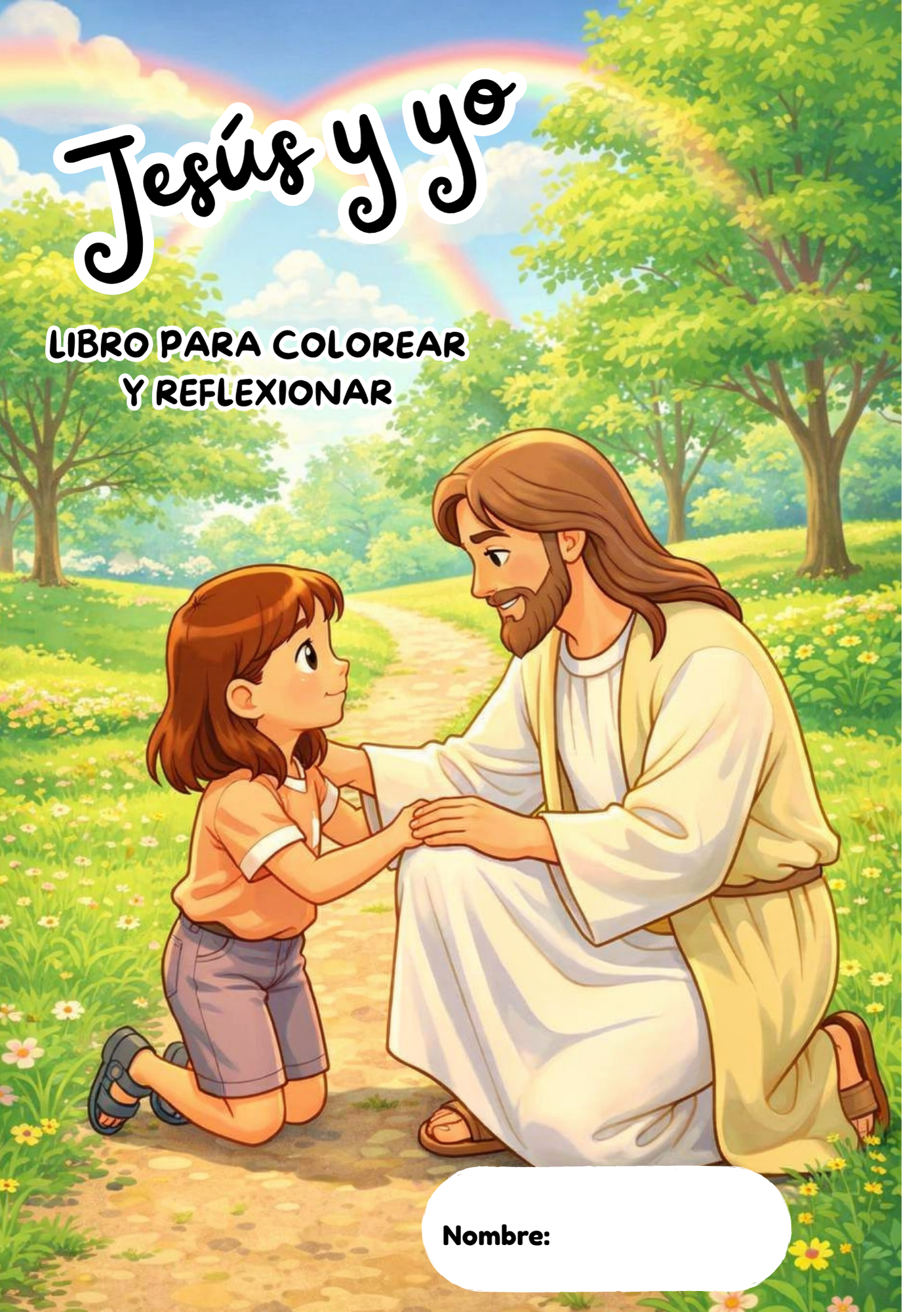 Libro para colorear "Jesús y yo " (Niña)(PDF descargable)