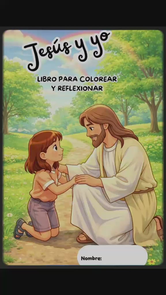 Libro para colorear "Jesús y yo " (Niña)(PDF descargable)
